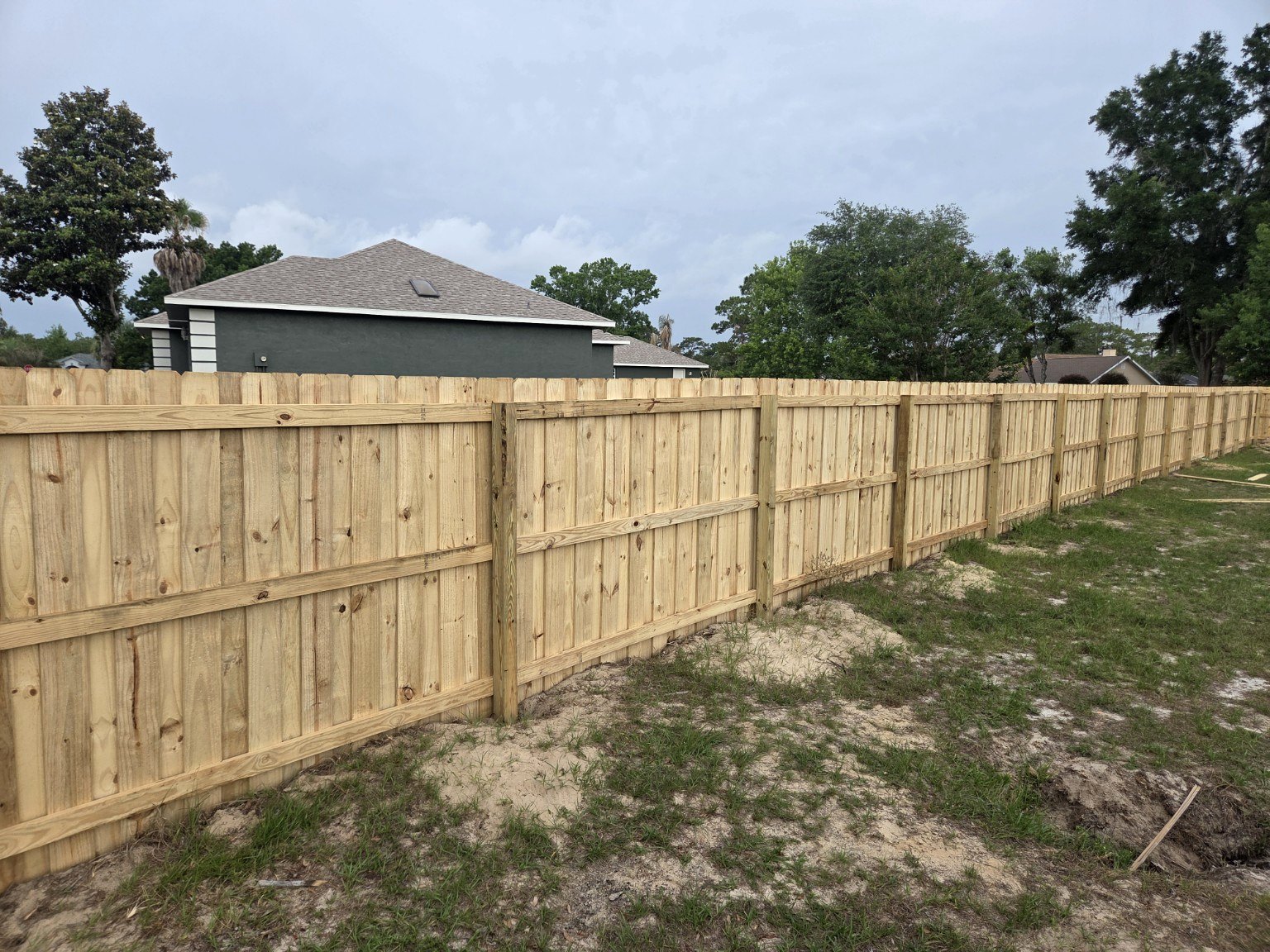 Wood privacy fence installation Ocala FL
